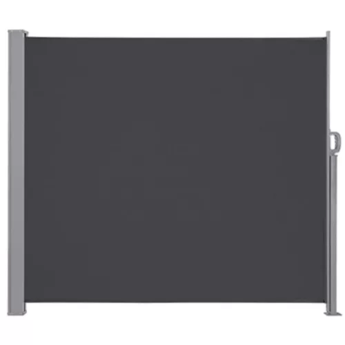 LUARO oldalsó terasz napellenző feltekerhető szúnyogháló 180 x 400 cm szürke