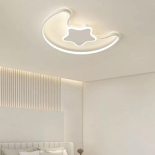 LED mennyezeti lámpa gyerekszobába, szabályozható fényerővel + távirányítóval, holdfehér
