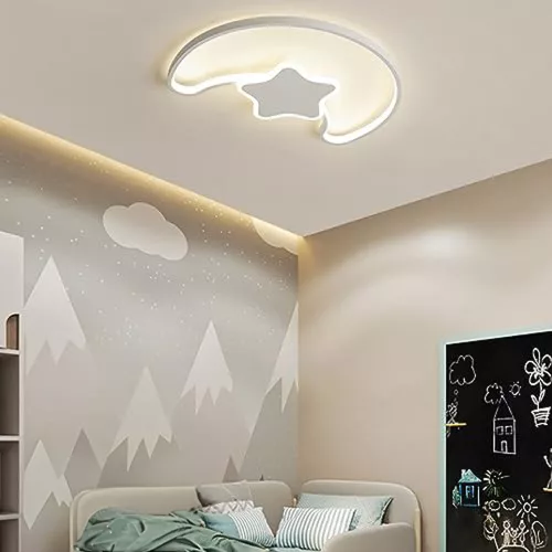 LED mennyezeti lámpa gyerekszobába, szabályozható fényerővel + távirányítóval, holdfehér