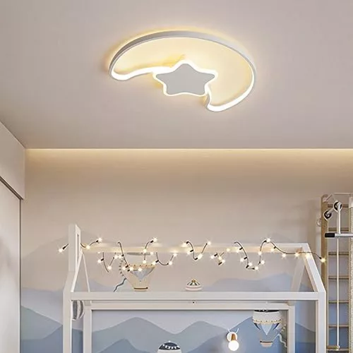 LED mennyezeti lámpa gyerekszobába, szabályozható fényerővel + távirányítóval, holdfehér