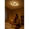 LED mennyezeti plafond lámpa gyerekszobába dimmelhető LUMELA + távirányító hold fehér