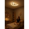 LED mennyezeti plafond lámpa gyerekszobába dimmelhető LUMELA + távirányító hold fehér