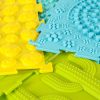 Érzékszőnyeg montessori lábmasszázs puzzle 8 darab pasztell színű