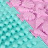 Érzékszőnyeg montessori lábmasszázs puzzle 8 darab pasztell színű