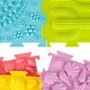 Érzékszőnyeg montessori lábmasszázs puzzle 8 darab pasztell színű