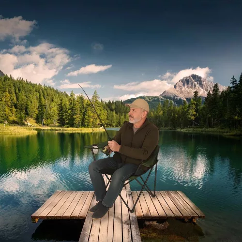 pliabil scaun LUARO turista scaun verde peșteakhoz