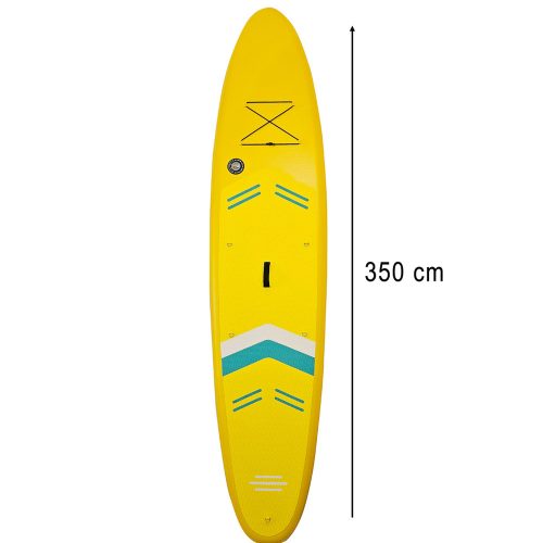 Felfújható SUP úszódeszka üléskiegészítőkkel, evezőszett sárga 350 cm