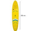 SUP felfújható úszódeszka ülés tartozékokkal, evező szett sárga 350 cm