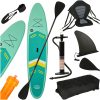 SUP felfújható úszódeszka ülés tartozékokkal evező szett türkiz 350 cm