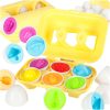 oktatási puzzle sorter megfelelő formák tojás montessori gyümölcsök zöldség 6db