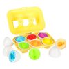 oktatási puzzle sorter megfelelő formák tojás montessori gyümölcsök zöldség 6db