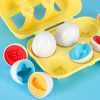 oktatási puzzle sorter megfelelő formák tojás montessori gyümölcsök zöldség 6db