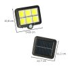 Napelemes mozgás- és szürkület érzékelő lámpa 120 LED