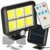 Napelemes mozgás- és szürkület érzékelő lámpa 120 LED