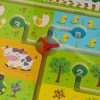 Mágneses labirintus fa társasjáték utazó farmra 2 játékosnak