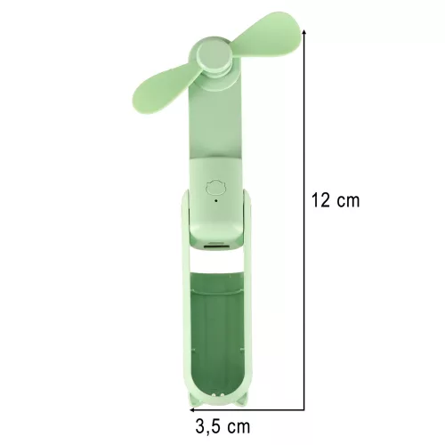Asztali ventilátor mini kézi ventilátor összecsukható hordozható ventilátor USB zöld