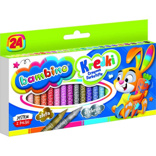 BAMBINO Grafikus zsírkréták 24 színben