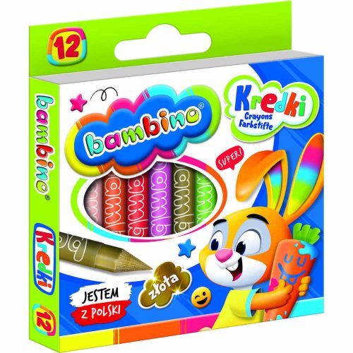 BAMBINO Grafikus zsírkréták 12 színben