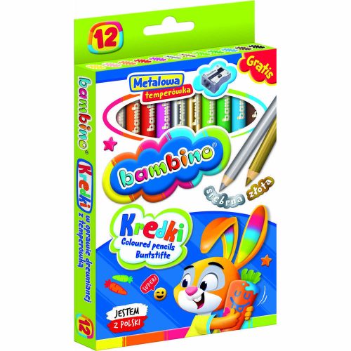 BAMBINO Fakeretes ceruzák 12 színű + hegyező