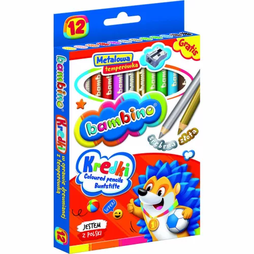 BAMBINO Fakeretes ceruzák 12 színű + hegyező