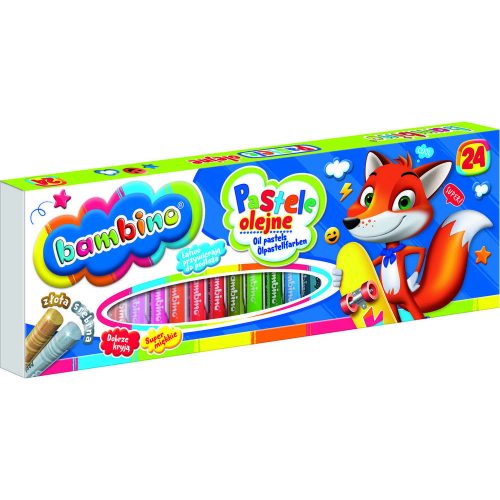 BAMBINO Pasztell zsírkréták Olaj zsírkréták 24 színben