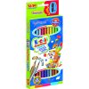 BAMBINO Iskolai háromszög alakú ceruza kétoldalas 12/24 szín + hegyező